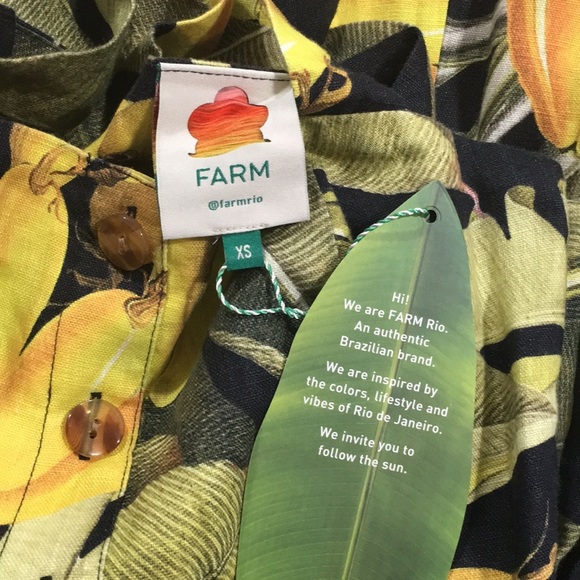 FARM Rio 100% Linen Dress NWT SZ XS - Picture 8 of 10